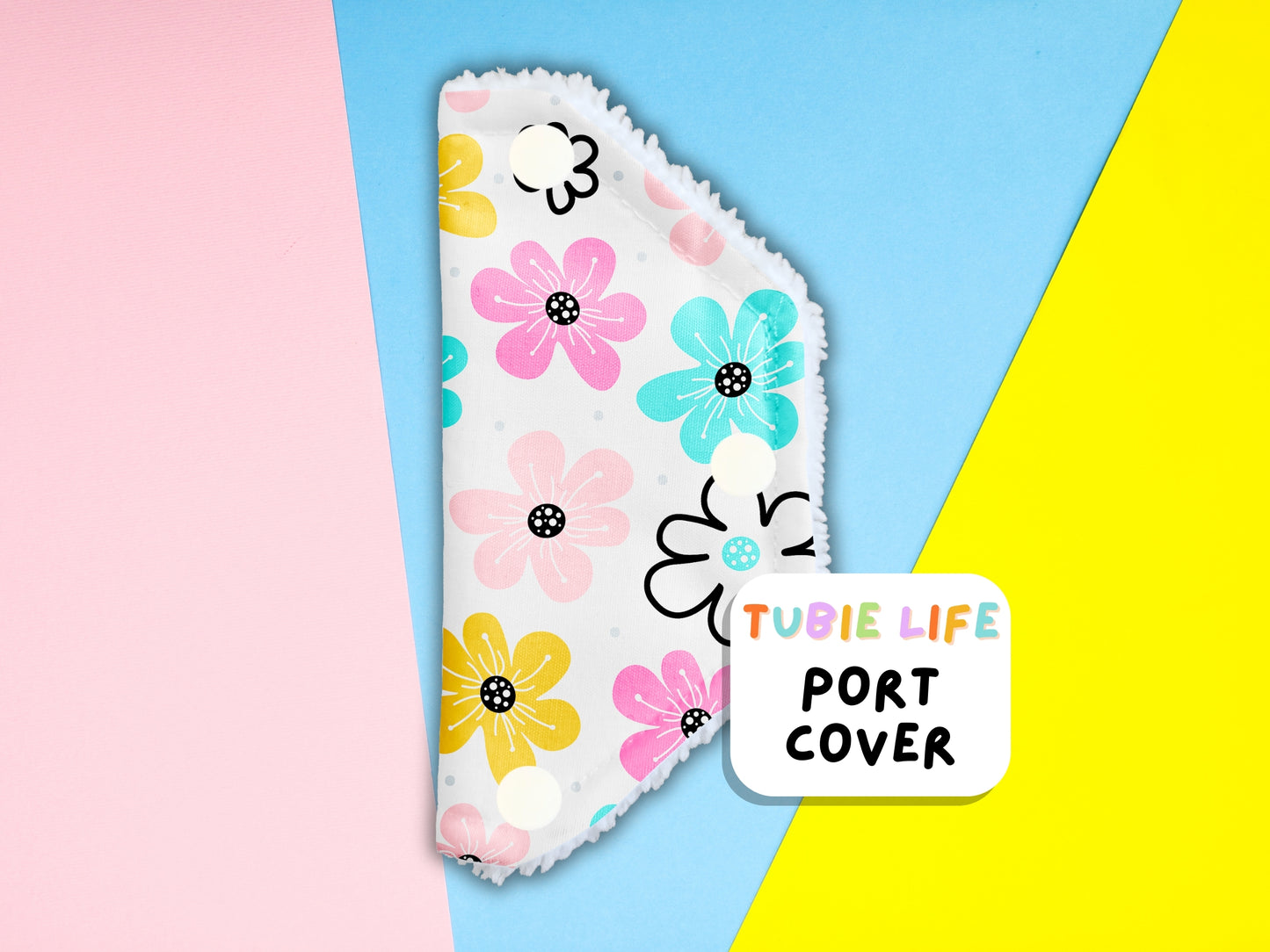 Port Cover Tubie Life Tubie Cover connector cover pastel flowers