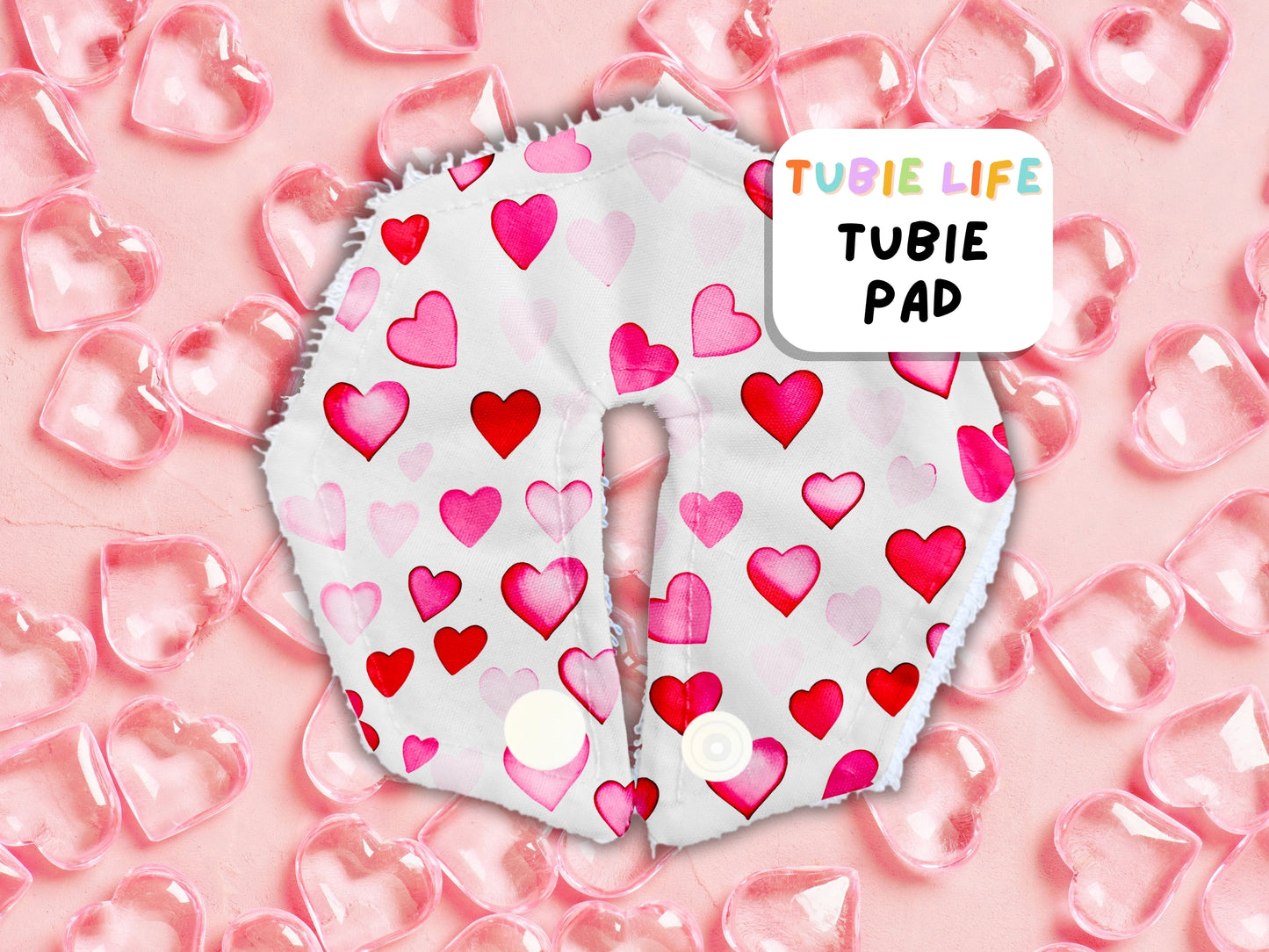 Tubie Pad Tubie Life G Tube Pad pink hearts
