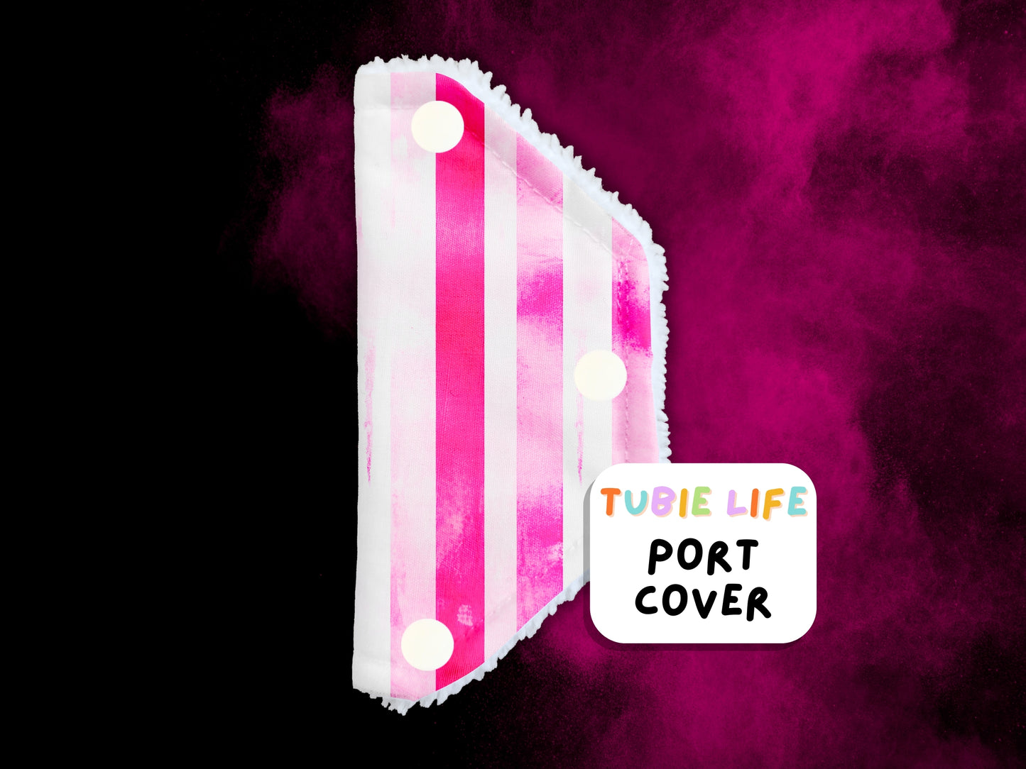 Port Cover Tubie Life Tubie Cover connector cover pink lines