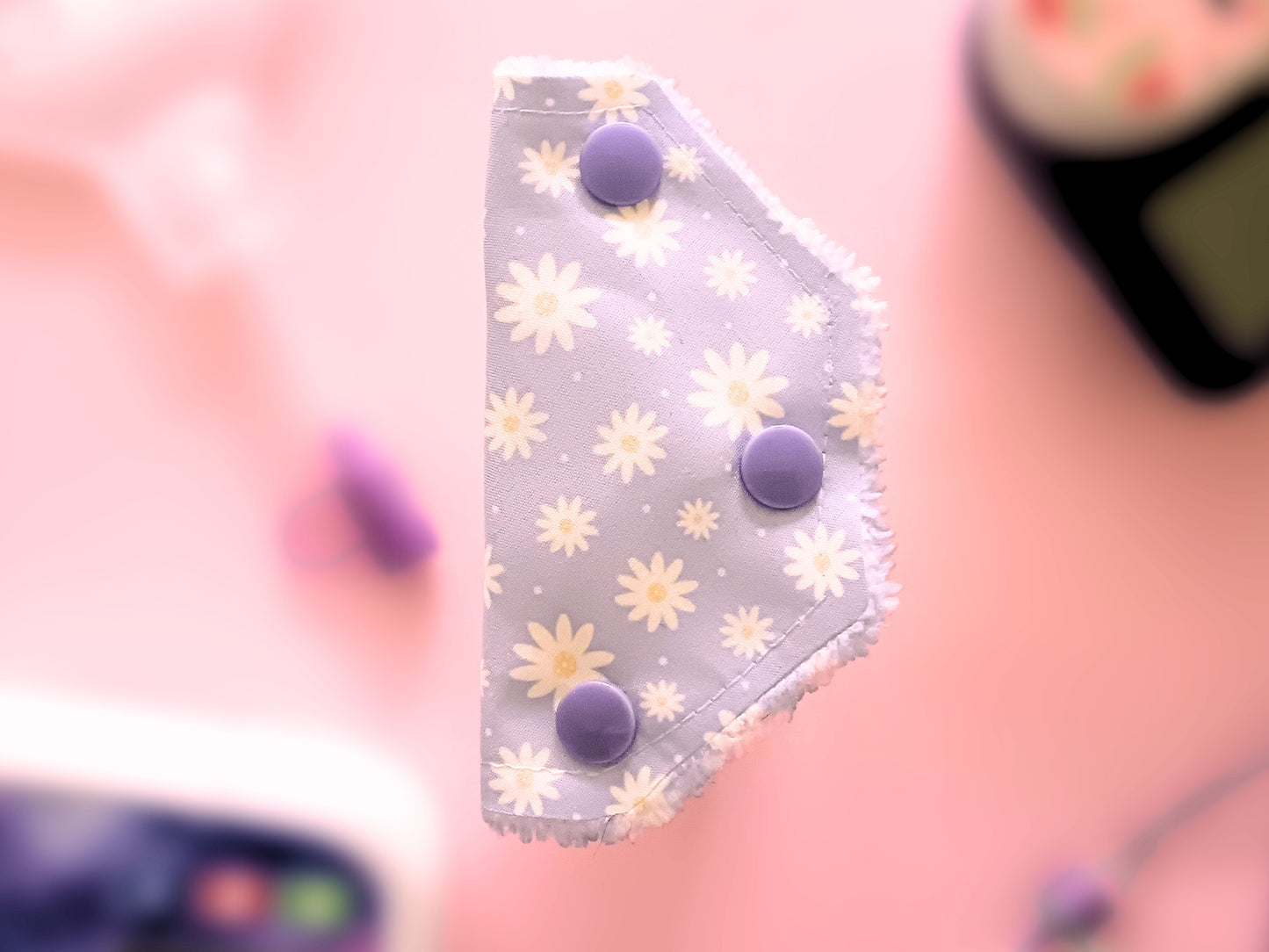Port Cover purple daisy Tubie Cover Tubie Life connector cover