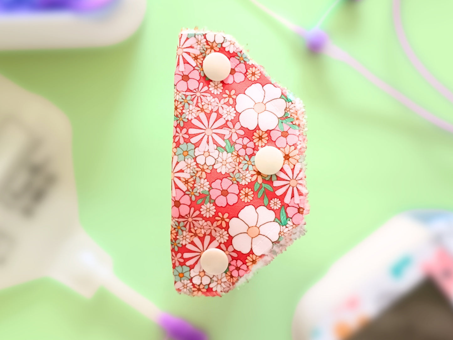 Port Cover Boho Flowers Tubie Cover Tubie Life connector cover