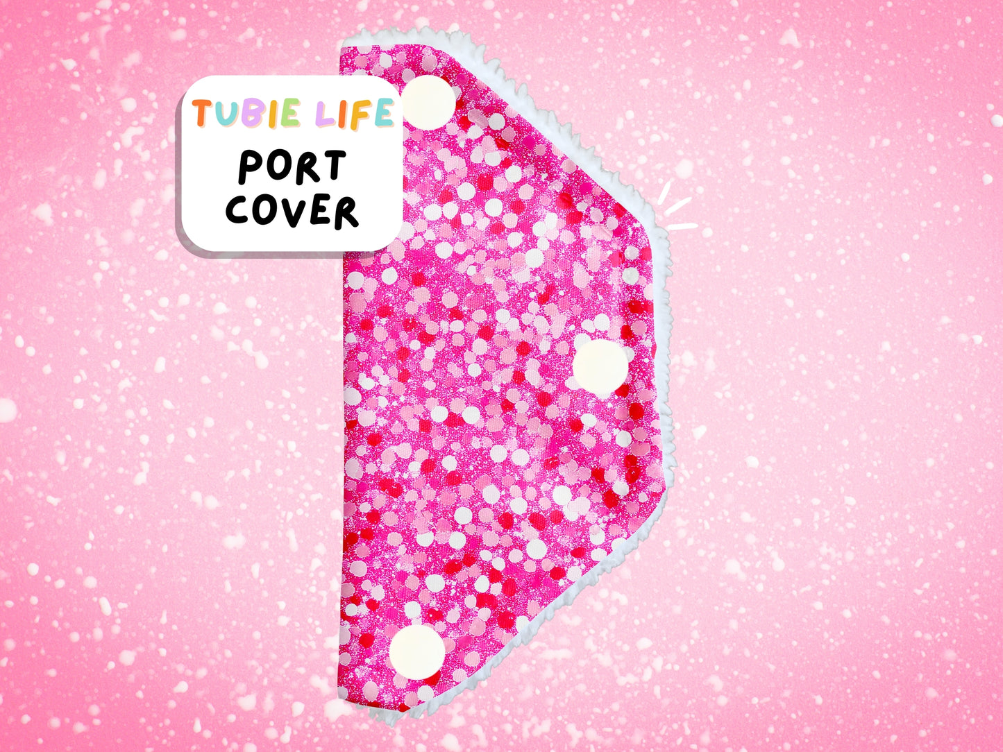 Port Cover Tubie Life Tubie Cover connector cover Pink glitter effect