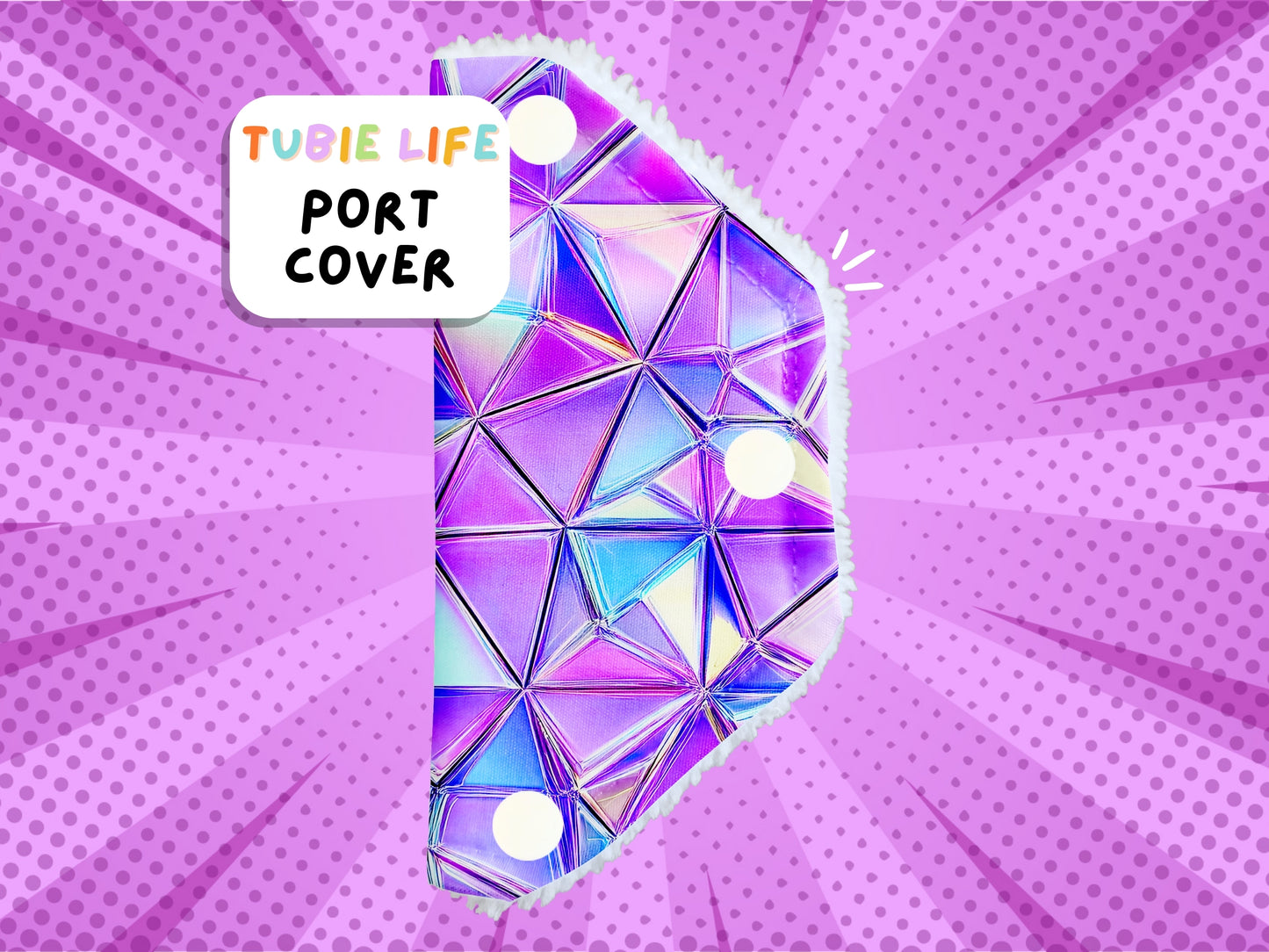 Port Cover Tubie Life Tubie Cover connector cover Purple triangles