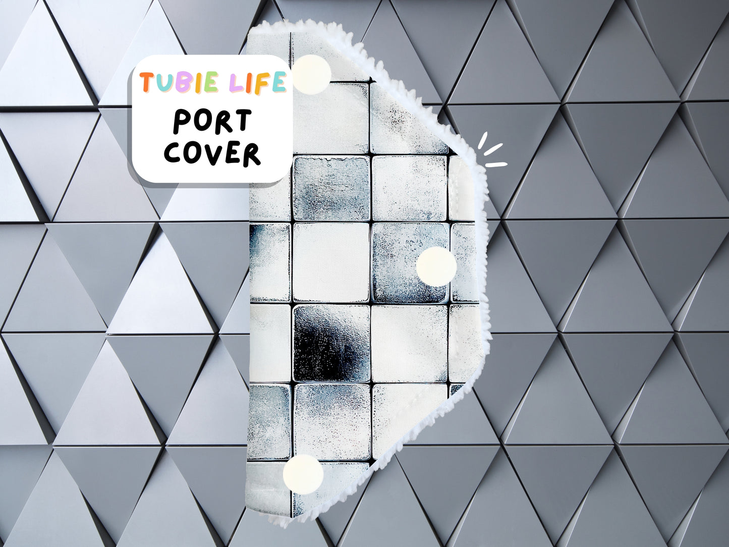 Port Cover Tubie Life Tubie Cover connector cover silver squares