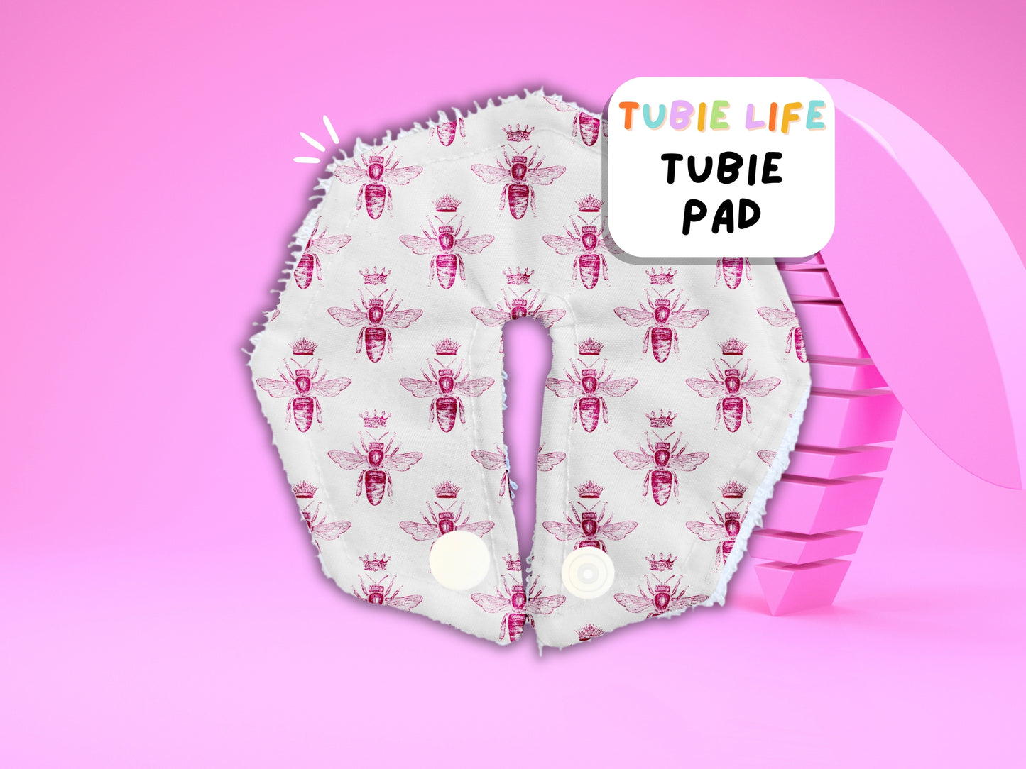 Tubie Pad Tubie Life G Tube Pad pink bee