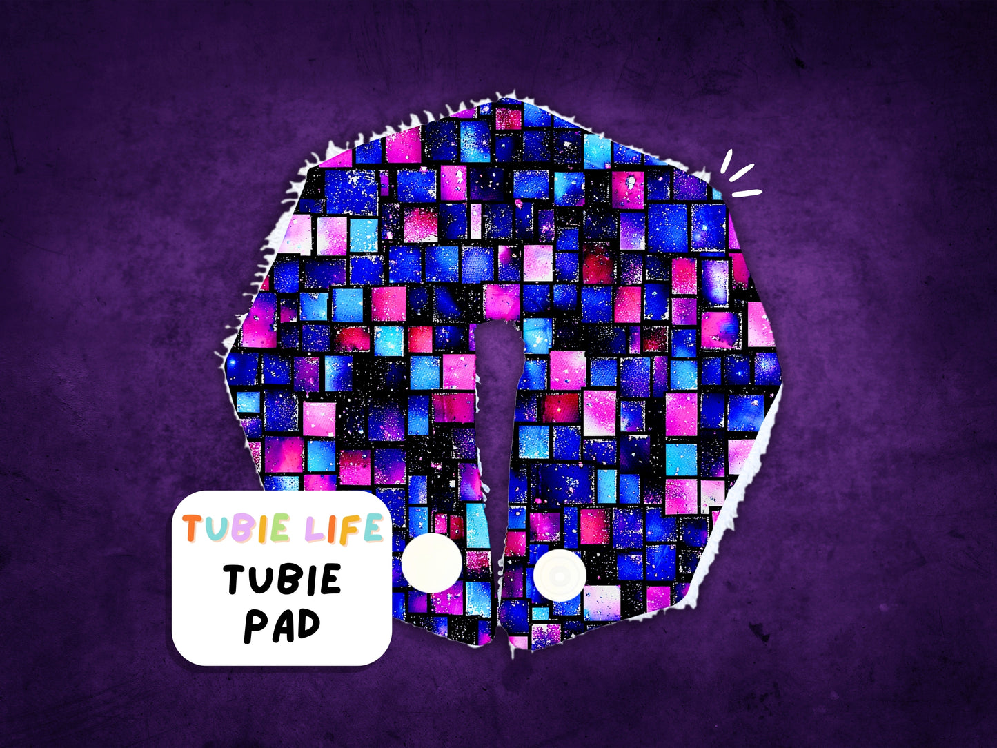 Tubie Pad Tubie Life G Tube Pad purple squares