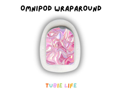 Diabetes Device Decals stickers for Libre 2, Dexcom G6, Medtronic minimed, omnipod, t-slim, Libre 3 pink swirl