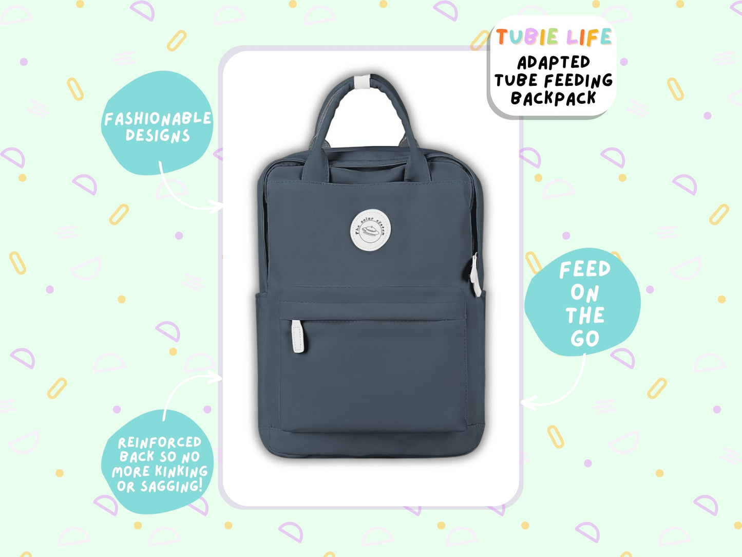 Dark Grey Tubie Life Adapted Backpack Box