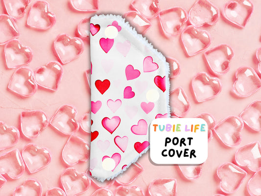 Port Cover Tubie Life Tubie Cover connector cover Pink hearts