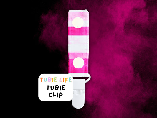 Tubie Clip Tubie Life Line Clip pink lines