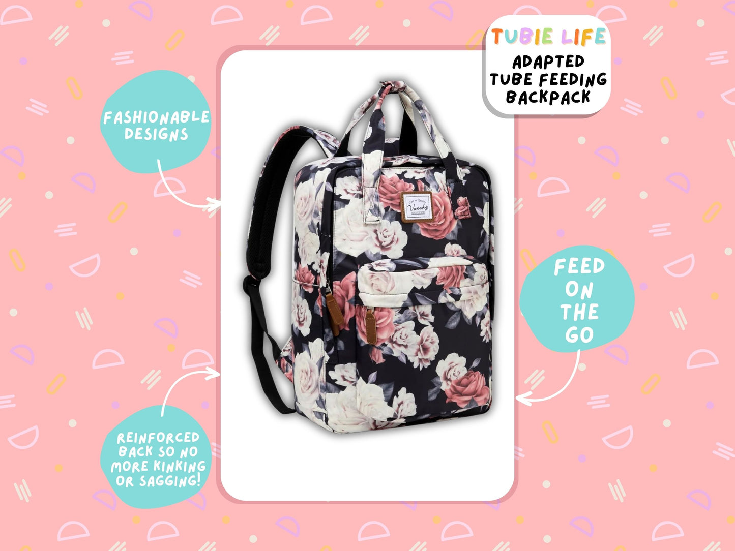 Roses Tubie Life Adapted Backpack Box