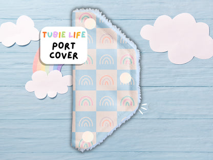 Port Cover Tubie Life Tubie Cover connector cover Blue rainbow