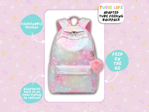 Pastel Rainbow Stars Tubie Life Adapted Backpack Pattern