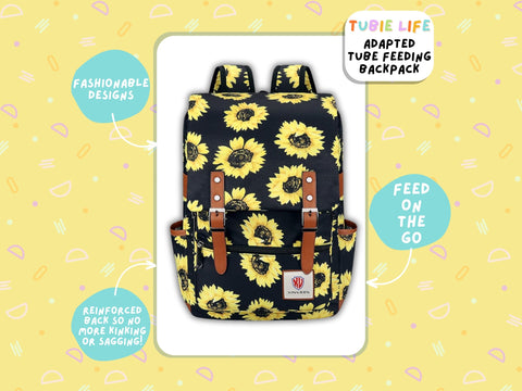 Sunflower Tubie Life Adapted Backpack Vintage