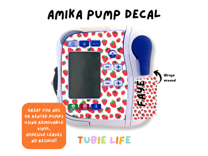 Feeding Pump Sticker Tubie Life for Fresenius Amika, Abbott Freego, Nutrica Infinity and Infinity 3 - Strawberry