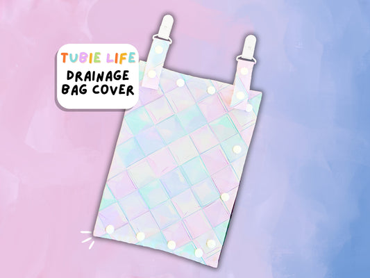 Drainage Bag Cover Tubie Life Catheter cover pink and blue squares