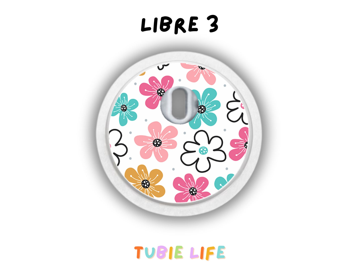 Diabetes Device Decals stickers for Libre 2, Dexcom G6, Medtronic minimed, omnipod, t-slim, Libre 3 pastel flowers