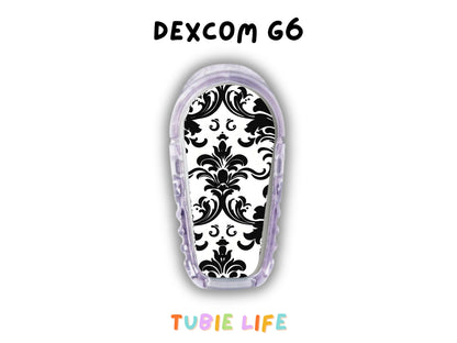 Diabetes Device Decals stickers for Libre 2, Dexcom G6, Medtronic minimed, omnipod, t-slim, Libre 3 black and white pattern