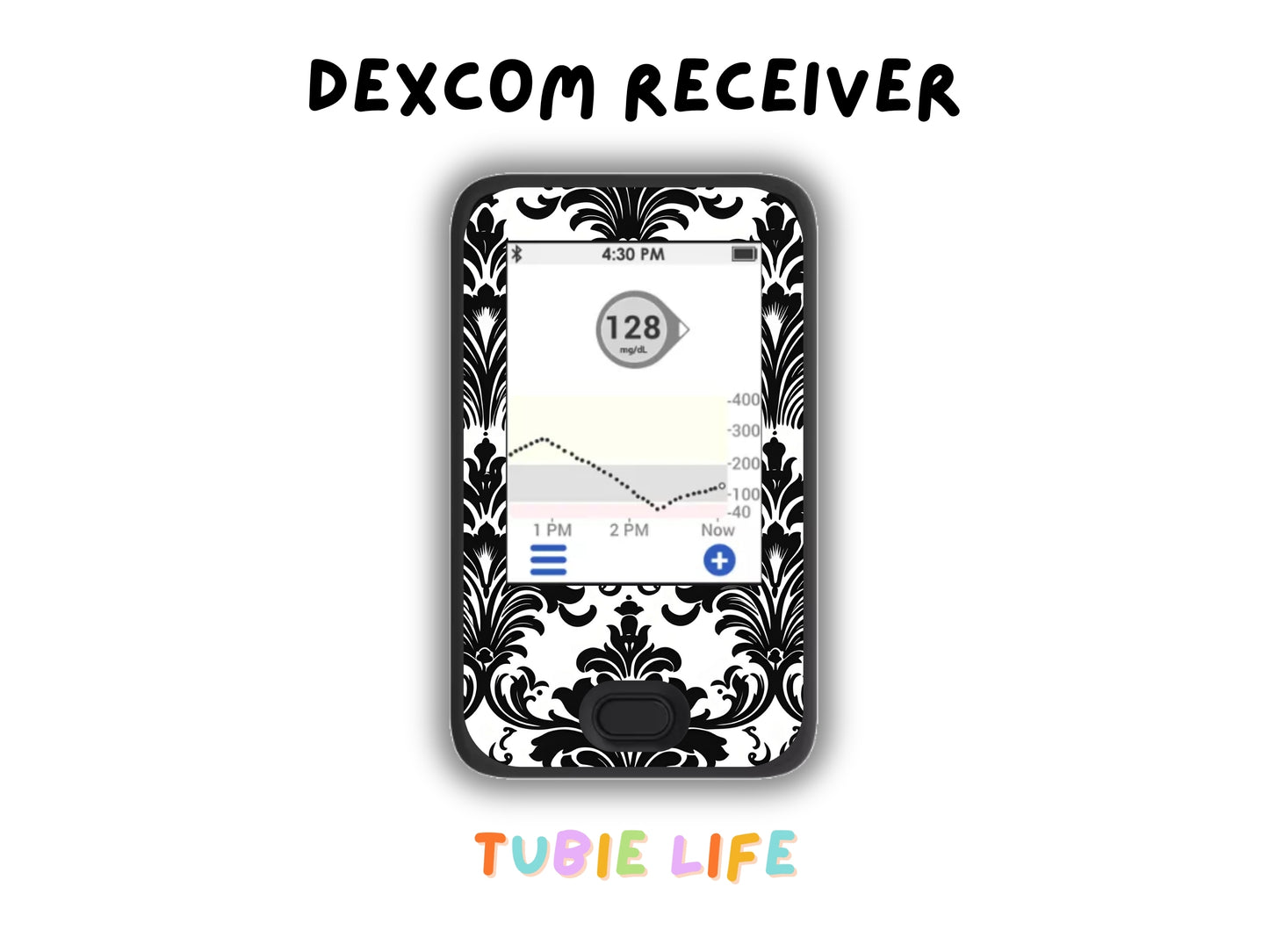 Diabetes Device Decals stickers for Libre 2, Dexcom G6, Medtronic minimed, omnipod, t-slim, Libre 3 black and white pattern