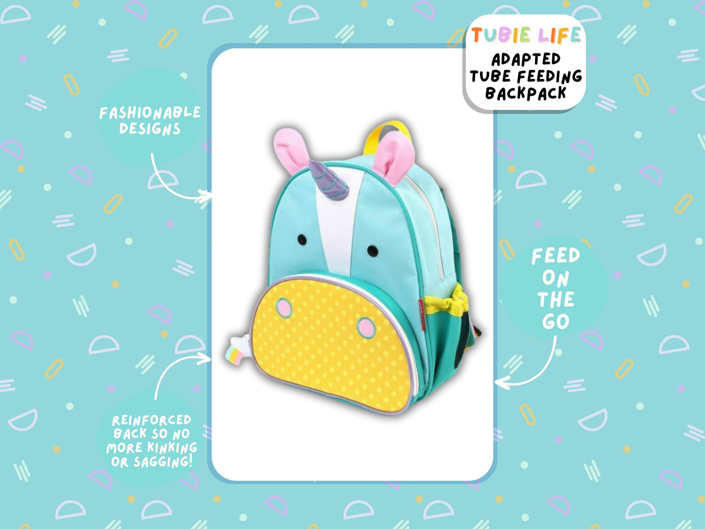 Unicorn Tubie Life Adapted Backpack Small Kids