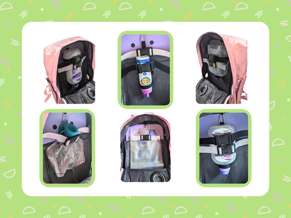 Pink Pocket Dino Tubie Life Adapted Backpack Large Kids