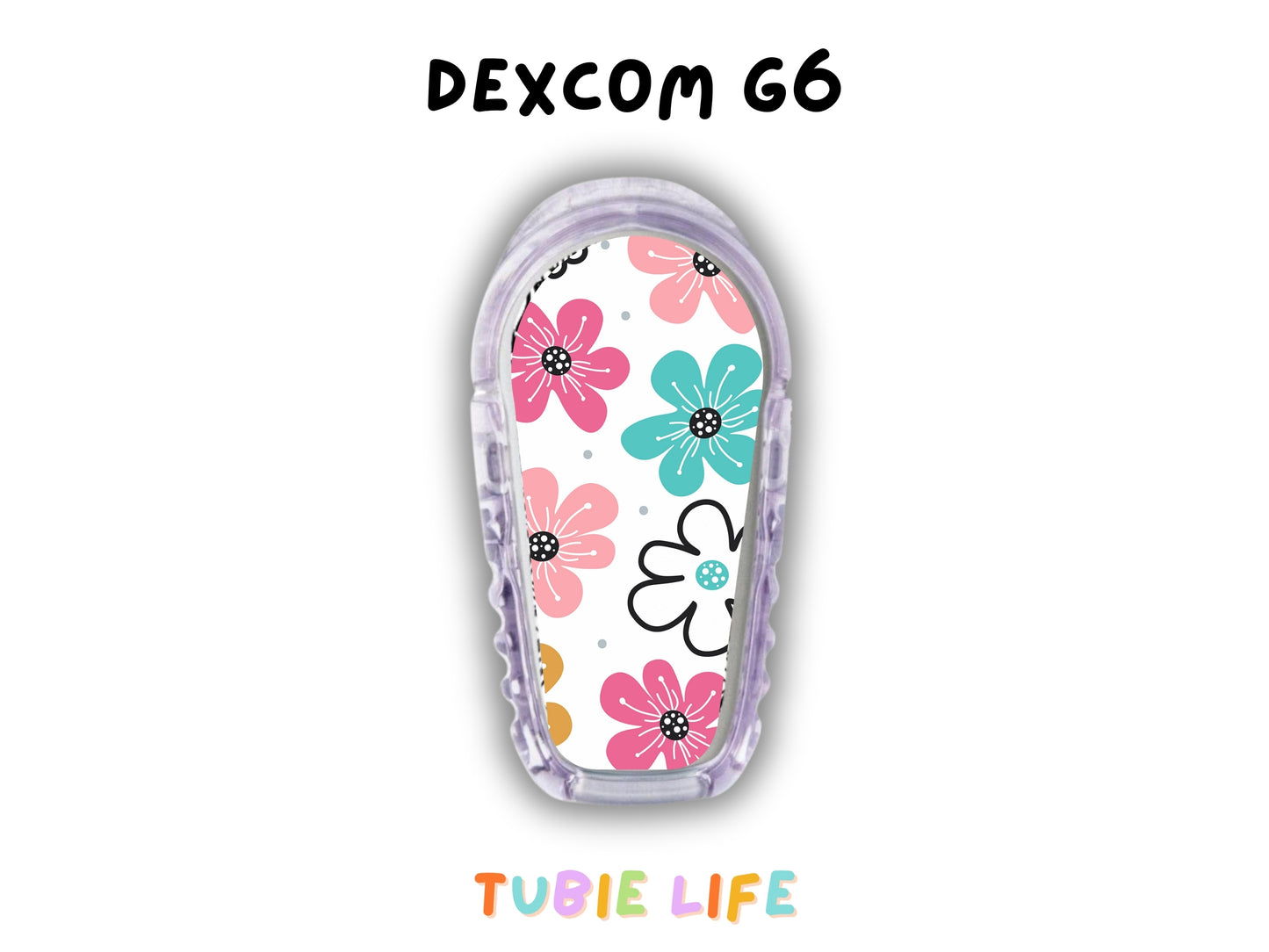 Diabetes Device Decals stickers for Libre 2, Dexcom G6, Medtronic minimed, omnipod, t-slim, Libre 3 pastel flowers