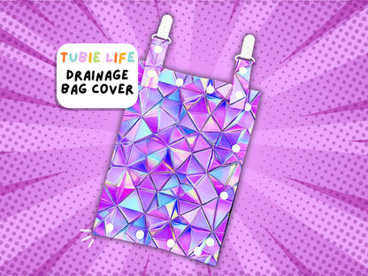 Drainage Bag Cover Tubie Life Catheter cover purple triangles