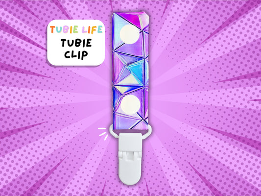 Tubie Clip Tubie Life Line Clip purple triangles