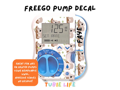 Feeding Pump Sticker Tubie Life for Fresenius Amika, Abbott Freego, Nutrica Infinity and Infinity 3 - Koala