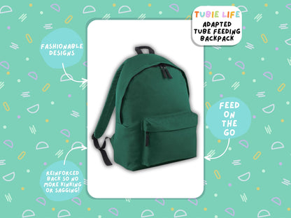 Bottle Green Tubie Life Adapted Backpack Essentials