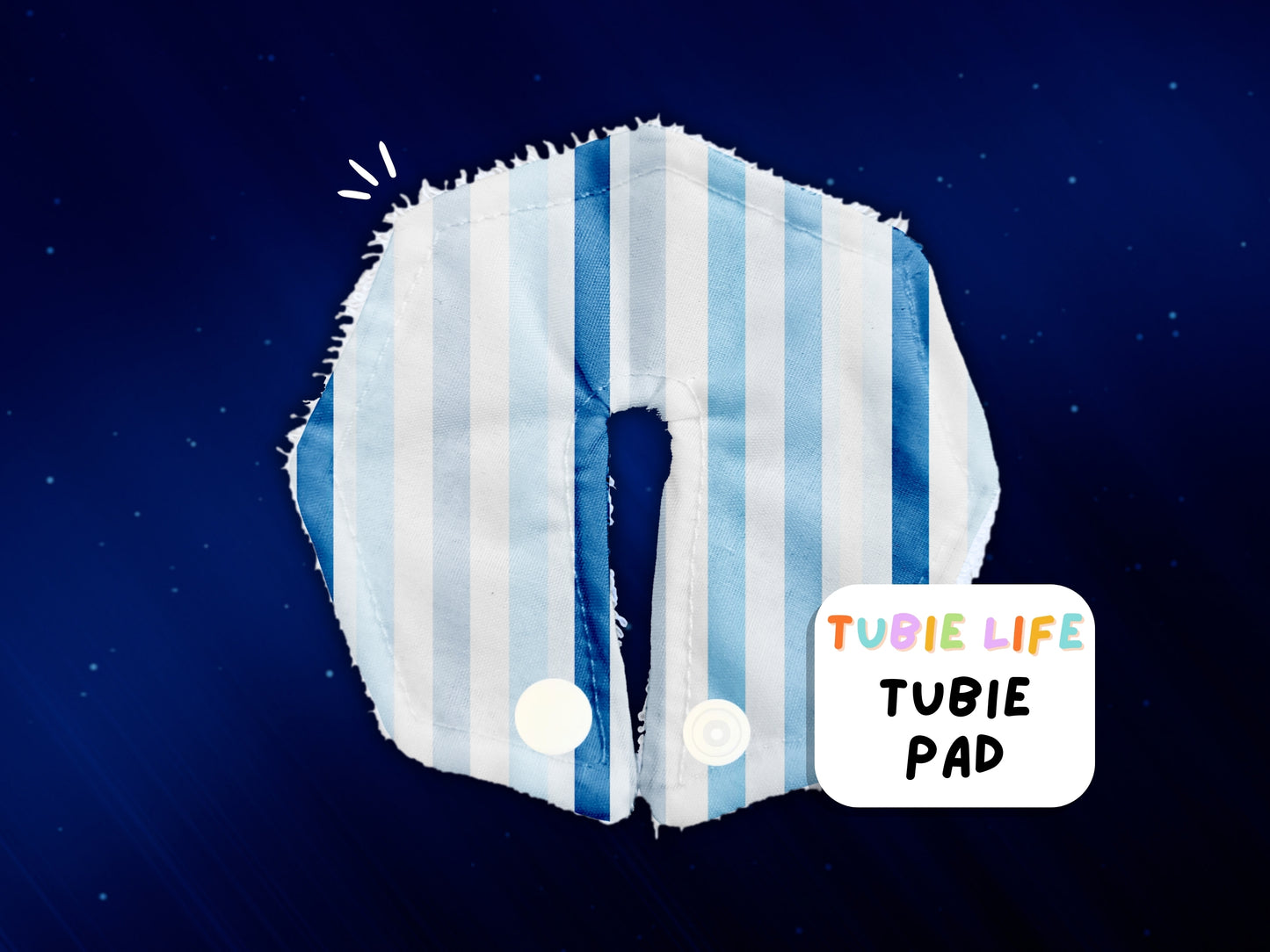 Tubie Pad Tubie Life G Tube Pad blue lines