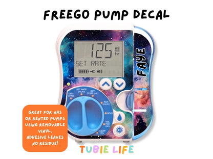 Feeding Pump Sticker Tubie Life for Fresenius Amika, Abbott Freego, Nutrica Infinity and Infinity 3 - galaxy