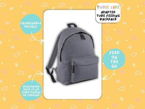 Grey Tubie Life Adapted Backpack Essentials