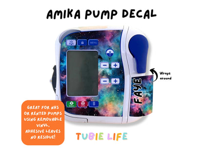 Feeding Pump Sticker Tubie Life for Fresenius Amika, Abbott Freego, Nutrica Infinity and Infinity 3 - galaxy