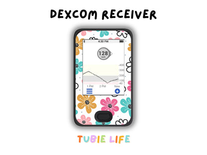 Diabetes Device Decals stickers for Libre 2, Dexcom G6, Medtronic minimed, omnipod, t-slim, Libre 3 pastel flowers