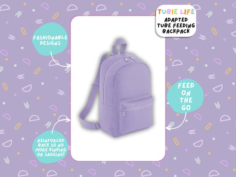 Mini Lilac Tubie Life Adapted Backpack Essentials