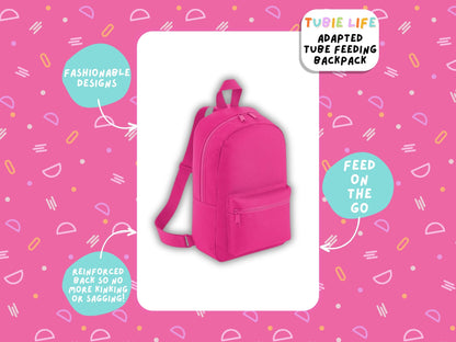 Mini Fuschia Tubie Life Adapted Backpack Essentials