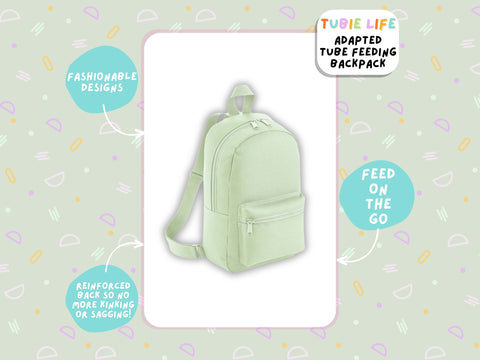 Mini Pistachio Tubie Life Adapted Backpack Essentials