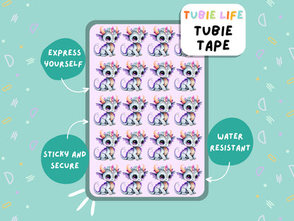 TUBIE TAPE Tubie Life dragon ng tube tape for feeding tubes and other tubing full sheet
