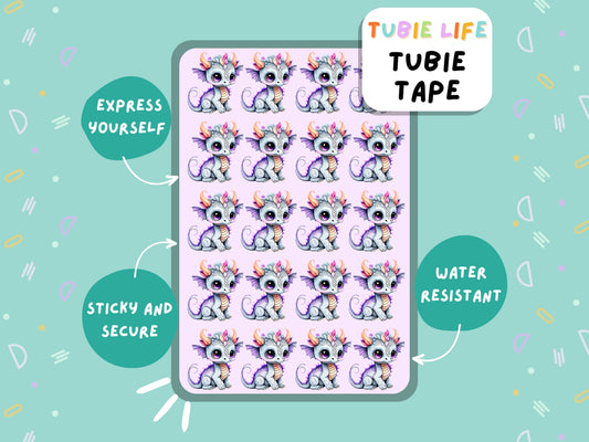 TUBIE TAPE Tubie Life dragon ng tube tape for feeding tubes and other tubing full sheet