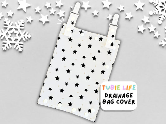 Drainage Bag Cover Tubie Life Catheter cover black and white stars