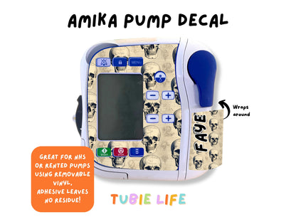 Feeding Pump Sticker Tubie Life for Fresenius Amika, Abbott Freego, Nutrica Infinity and Infinity 3 - Skulls