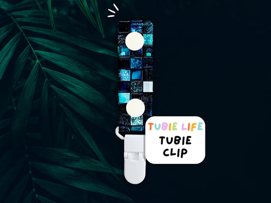 Tubie Clip Tubie Life Line Clip emerald green squares