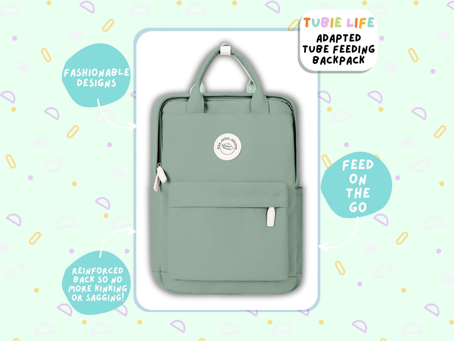 Light Green Tubie Life Adapted Backpack Box