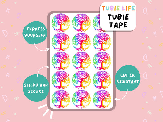TUBIE TAPE Tubie Life tree of life ng tube tape for feeding tubes and other tubing Full Sheet
