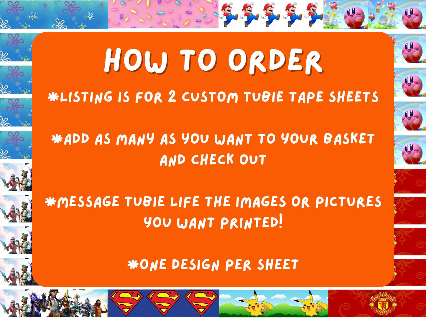 Custom Tubie Tape ng tube tape Tubie Life personalised tubie tape