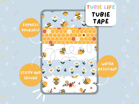 TUBIE TAPE Tubie Life bee ng tube tape for feeding tubes and other tubing