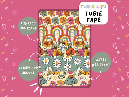 TUBIE TAPE Tubie Life retro rainbow ng tube tape for feeding tubes and other tubing