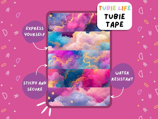 TUBIE TAPE Tubie Life fantasy clouds ng tube tape for feeding tubes and other tubing