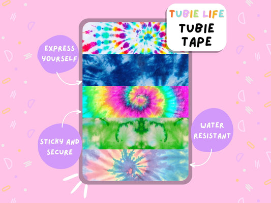 TUBIE TAPE Tubie Life tie dye ng tube tape for feeding tubes and other tubing